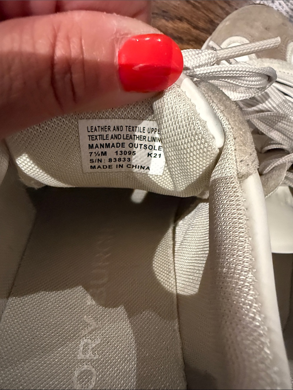 Tory Burch Good Luck Trainer 7.5 White/New Ivory/Cerbiatto Suede Shoes - Picture 2 of 7